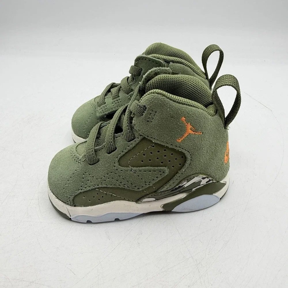 Nike Air Jordan MVP Shoes Toddler Sz 2 C Olive/Sail Jumpman Sneakers DZ5576-300